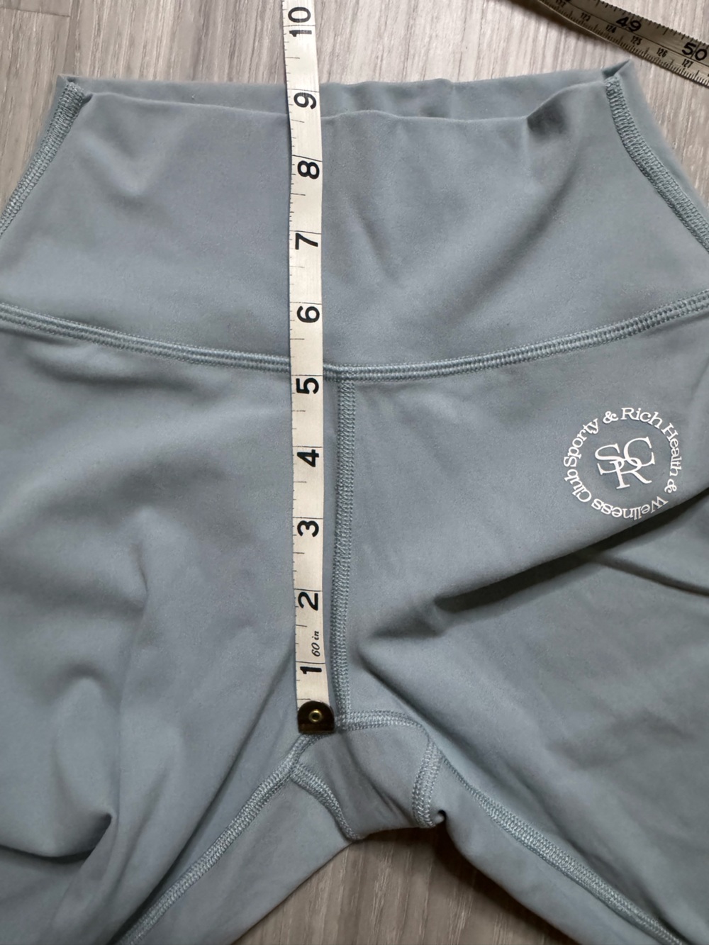 SPORTY & RICH | High Waisted Leggings | Rosewood Exclusive Asaya Blue | Size XS - Picture 9 of 10